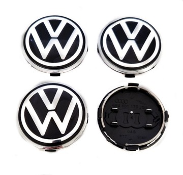 VW DEKIELKI ZNACZKI KAPSLE DO ALUFELG AUDI 61mm/58mm
