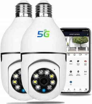 2-pakowa kamera WiFi Zewnętrzna kamera z żarówką