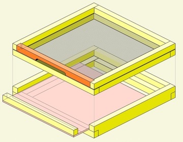 Алюминиевая нижняя сетка, 370 мм х 0,5 мм, 1 м.