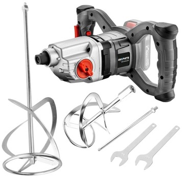 ГРАФИТОВЫЙ АККУМУЛЯТОРНЫЙ СМЕСИТЕЛЬ ДЛЯ КЛЕЯЩЕГО РАСТВОРА 18В 2 СКОРОСТИ