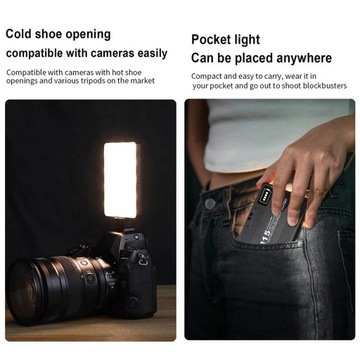 Портативный фотофонарь M15 с двойной цветовой температурой
