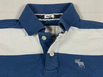 Abercrombie Polo Dziecięce Paski Logo Unikat 15Y