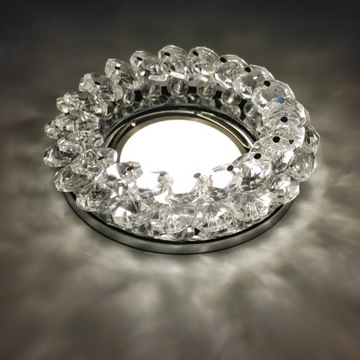 GU10 серебряный стеклянный галогенный потолочный светильник