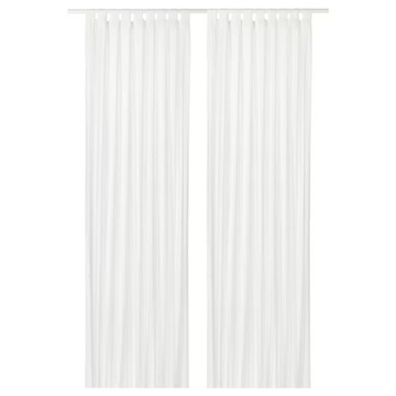 IKEA firanki MATILDA 2szt BIAŁY/WZÓR 140x300cm