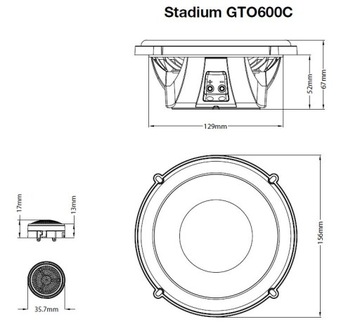 АВТОМОБИЛЬНЫЕ КОЛОНКИ JBL STADIUM GTO 600C 100–300 Вт