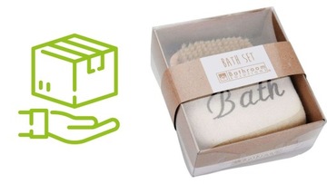 Zestaw kąpielowy gąbka -szczoteczka - pumeks