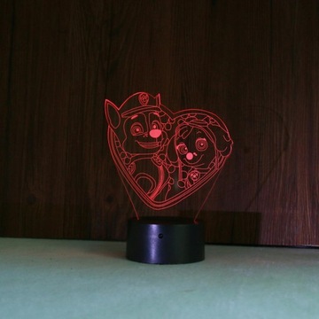 LAMPKA NOCNA 3D PSI PATROL CHASE SKYE PILOT PREZEN