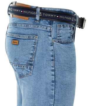 Spodnie jeansy jasno-niebieskie ELASTYCZNE DŻINSY W33