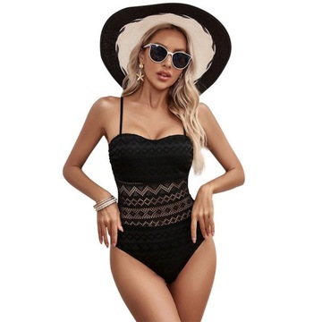 Stylowy Jednoczęściowy Kostium Z Siatką, Letni Bikini Na Plażę I Do Spa