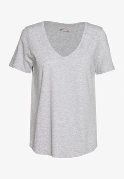 T-shirt 2 pak, szary, granatowy basic, dekolt w serek Anna Field M
