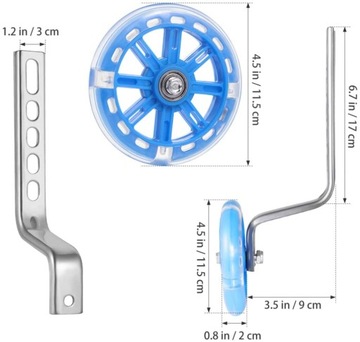 БОКОВЫЕ КОЛЕСА ДЛЯ ВЕЛОСИПЕДА ВЕЛОСИПЕДНЫЕ КОЛЕСА со светодиодной подсветкой 12–20 ДЮЙМОВ