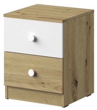 meble NERO 09 kontener biurowy stolik szafka nocna z szufladami biały mat