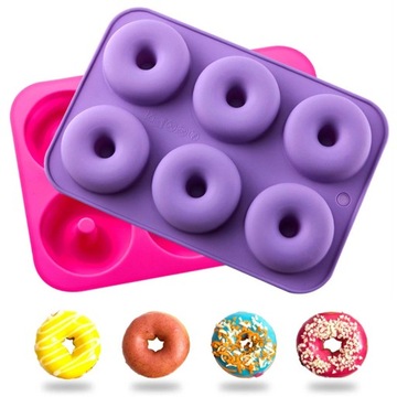 FORMA silikonowa 6 donut oponki FOREMKA babeczki