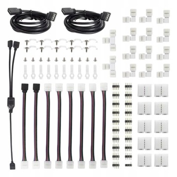 95 Набор разъемов для светодиодных лент, 4 контакта 10мм 5050