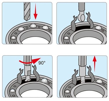 УНИВЕРСАЛЬНЫЙ СЪЕМНИК для шарикоподшипников, 2-х и 3-х захватные внутренние втулки