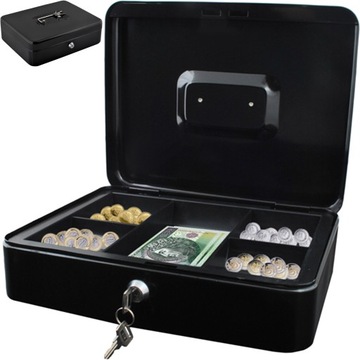 Металлический ящик гигант сейф деньги 30 см + ключ