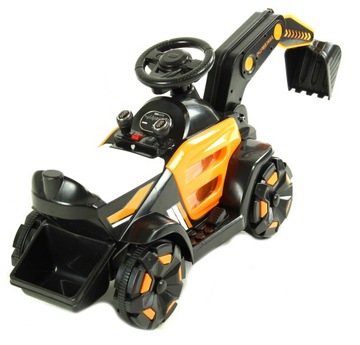 АККУМУЛЯТОРНЫЙ ЭКСКАВАТОР ДЕТСКИЙ LED MP3 TRAK-SX-4-ОРАНЖЕВЫЙ