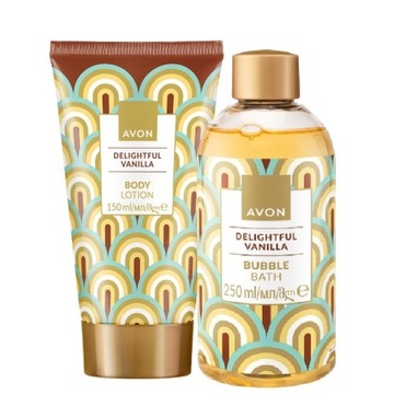 AVON Zestaw kosmetyków Rozkoszna Wanilia _ Balsam + Płyn do kąpieli