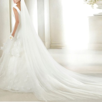 Фата свадебная однослойная, 3 метра.