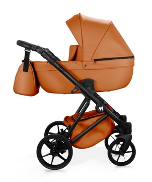 Wózek dziecięcy 2w1 MOMMO Harmony - Orange eko skóra