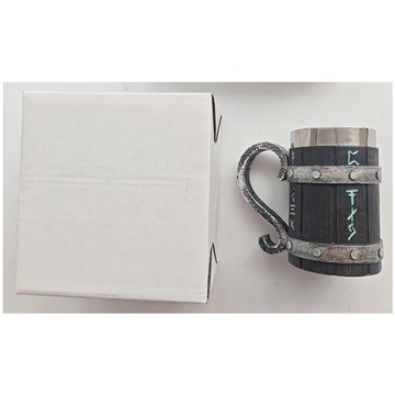 ПИВНОЙ МУФЛ НЕРЖАВЕЮЩАЯ СТАЛЬ С РУЧКОЙ В ВИНТАЖНОМ ВИКИНГОВСКОМ СТИЛЬ 600МЛ