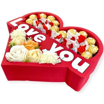 Box Serce LOVE YOU Pudełko Prezent na Walentynki dla ukochanego ukochanej