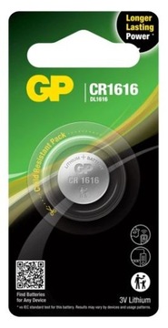 Bateria GP litowa guzikowa 3V CR1616 1 sztuka