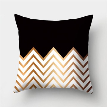 Poszewka Czarno-białe geometryczne paski Sofa do s