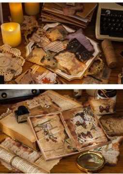 Декоративные открытки для винтажной бумаги-планировщика журнала