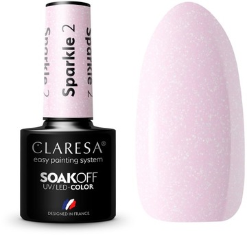 Claresa lakier hybrydowy 5g SPARKLE 2 brokat