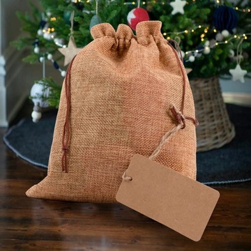 Декоративные Сумки 25х20см 5шт БОЛЬШИЕ Джутовые