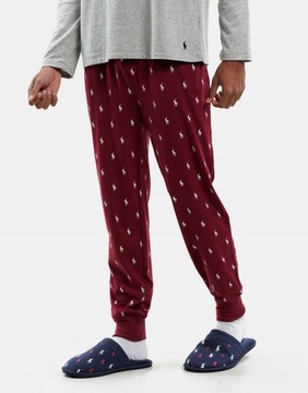 Polo Ralph Lauren NH8 hfa bordowe spodnie od piżamy logo XXL