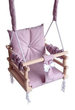 HUŚTAWKA 3w1 DLA DZIECI RÓŻOWY DO DOMU OGRÓD POKÓJ