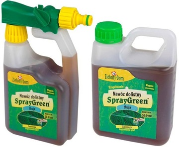 Nawóz do tui Spray Green konewka 950ml + zapas 950ml zestaw Zielony Dom