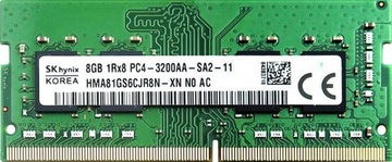 PAMIĘĆ RAM SK HYNIX 8GB DDR4 SO-DIMM LAPTOP PC4 3200MHZ HMA81GS6CJR8N-XN