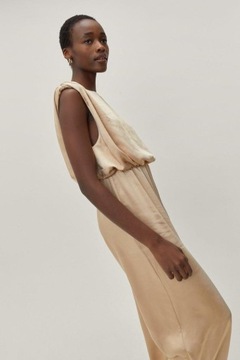 NASTY GAL АТЛАСНЫЙ БЕЖЕВЫЙ ДЖАМПАЛ (36)