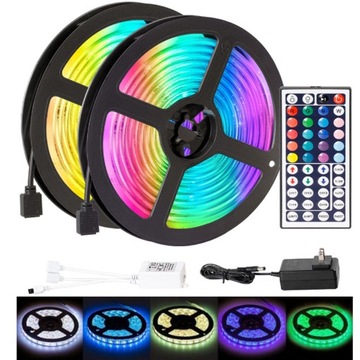 СВЕТОДИОДНАЯ ЛЕНТА 20М RGB 5050 ВОДОНЕПРОНИЦАЕМЫЕ ЦВЕТНЫЕ СВЕТОДИОДЫ