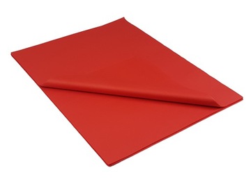 Bibuła gładka 50*70 cm 100 arkuszy Czerwona