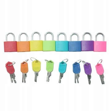 8x Zamek kluczowy Mini kłódka z kluczem Home