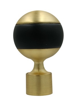 НАКОНЕЧНИК ШАРОВОЙ, комплект 2 шт. Карниз Ø19 МАТОВАЯ ЛАТУНЬ