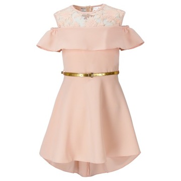 Sukienka wizytowa elegancka KOMUNIA WESELE 140