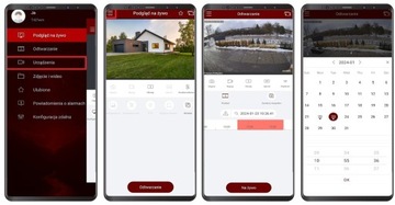 Комплект домашнего мониторинга IP POE с 4 черными уличными камерами SMART APP PRO