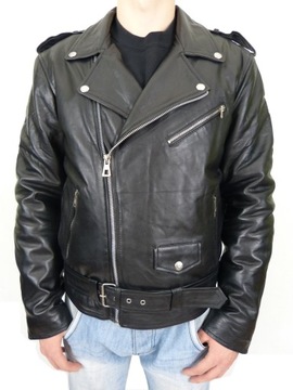 RAMONESKA MĘSKA KURTKA MOTOCYKLOWA SKÓRZANA r. 4XL