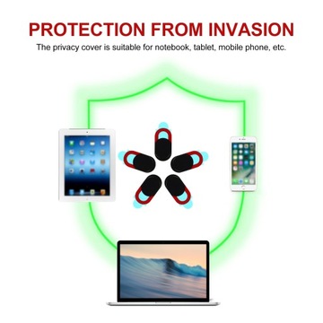 Maska na obiektyw do aparatu komputerowego czerwona 5 szt