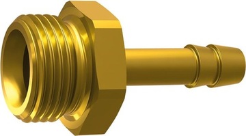Złączka króciec mosiądz 25bar gw zewn 1/8 węża 4mm