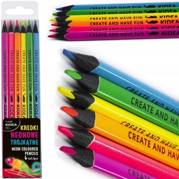 ТРЕУГОЛЬНЫЕ НЕОНОВЫЕ ЦЕНЦИЛИ KIDEA 6 ЦВЕТОВ