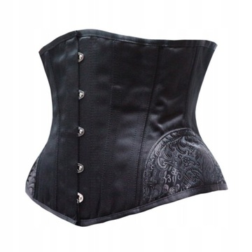 Wyszczuplający pas Gorset czarny wiązany UNDERBUST