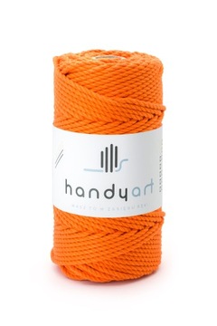 Sznurek do makramy bawełna 3PLY orange 3mm 20m