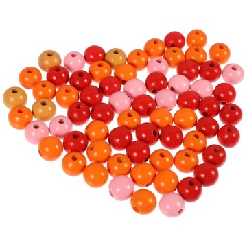 ЦВЕТНЫЕ ДЕРЕВЯННЫЕ БУСИНЫ 16ММ ИЗДЕЛИЕ ДЕТСКИЕ БИСЕРЫ 200 ШТ.