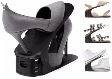 ОРГАНАЙЗЕР ЧЕРНЫЙ ДЕРЖАТЕЛЬ ДЛЯ ОБУВИ ПОЛКА ДЛЯ ОБУВИ ДЛЯ ГАРДЕРОБА ГАРДЕРОБНЫЕ ШКАФЫ